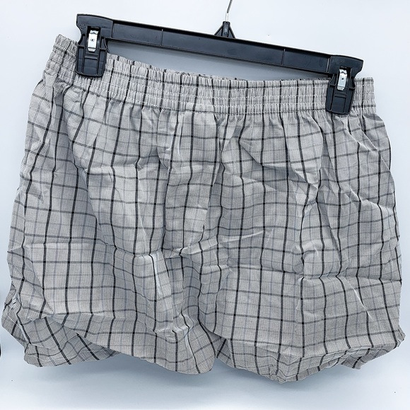 3-Pack NORDSTROM 100% Cotton Classic Fit Woven Boxer in Black-White Plaid Plack - Picture 5 of 14